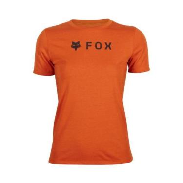 Imagem de Camiseta Fox Feminina Absolute Tech Preta, 3, Laranja, M