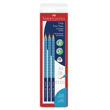 Imagem de Lápis preto grip 2001 Two Tone azul c/ 3 unid Faber-Castell