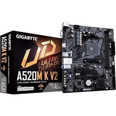 Imagem de Placa Mae Gigabyte AMD (AM4) DDR4 Micro ATX A520M K V2 - Geral