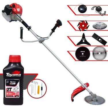 Imagem de Máquina de Cortar Grama Profissional À Gasolina Anmax CG430P 43cc 2HP de Potência 9.000rpm Roçadeira Completa Com 8 Opções de Cortes + ÓLEO TOYAMA