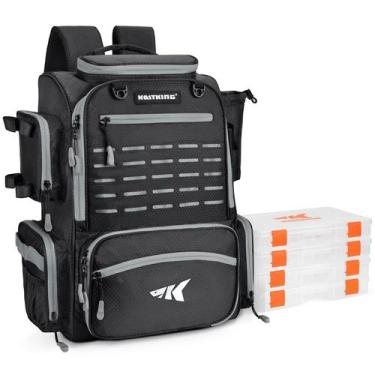 Imagem de Mochila de equipamento de pesca KastKing Bait Boss com porta-varas 43L