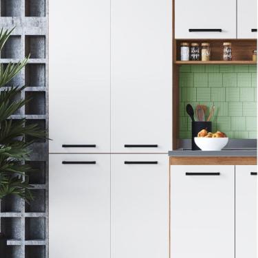 Imagem de Paneleiro 4 Portas 3 Prateleiras Giovanna Freijó/Branco