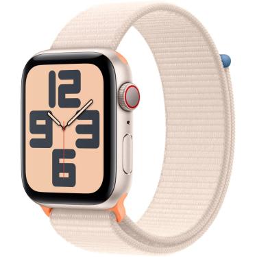 Imagem de Apple Watch SE 2ª geração (GPS + celular) Caixa de alumínio Starlight de 44 mm com alça esportiva Starlight - Starlight-MRH13LL/A