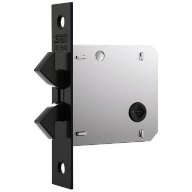 Imagem de Fechadura Porta Correr Banheiro Wc Stam 1006S Preta Preto