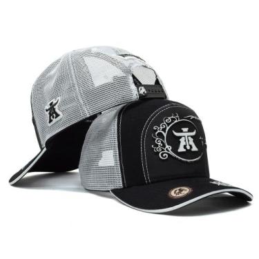 Imagem de Boné Trucker Telinha Atrevidu's Country Clássico Preto/Branco, Preto, 