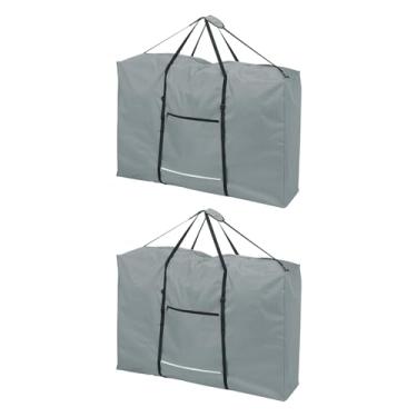 Imagem de PATIKIL Bolsa dobrável de armazenamento de mesa, 2 peças 600D resistente à prova d'água bolsa de armazenamento para cadeira dobrável com alça para cadeira de rodas com gravidade zero, 109 cm C x 73 cm