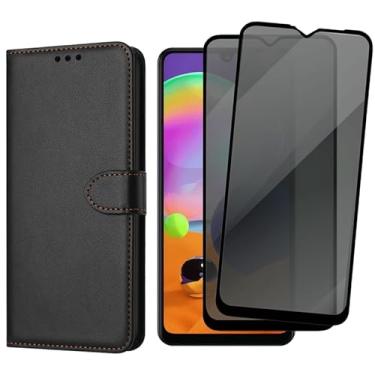 Imagem de Capa Capinha Carteira Para Galaxy A31 Capinha Flip Case + 2 Películas De Vidro 3D Privacidade Anti Spy