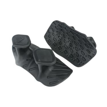 Imagem de simhoa 2x Pegas de Levantamento de Peso Proteção de Mão Sem Dedos para Homens Mulheres Pegas de Ginástica Ergonômicas Almofadas de Silicone para Calistenia, Preto