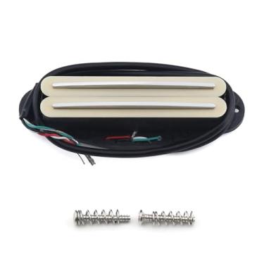 Imagem de FLEOR Captador de guitarra humbucker de tamanho único, trilho quente duplo (12-13k), creme fit fender strat squier tele, guitarra elétrica