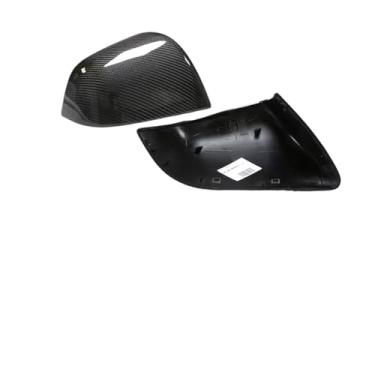 Imagem de Capa de espelho de fibra de carbono para Tesla Model Y 2020 2021 2022 2023 Tampas de visão traseira externa do carro Substituição de concha de visão traseira Clip On