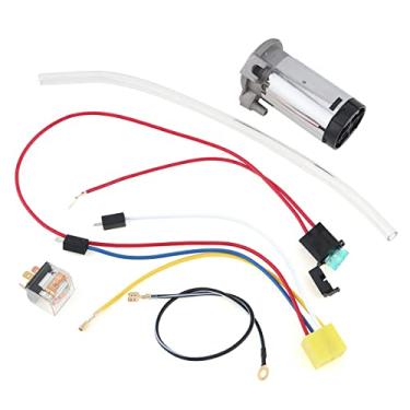 Imagem de DriSentri Kit de compressor de buzina de ar de 24 V, compressor de ar + mangueira de ar + relé de fios para buzina de ar carro/caminhão/veículo