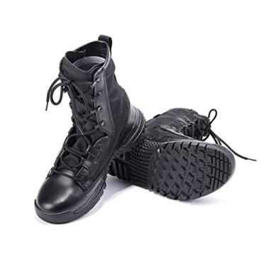 Imagem de Botas De Caminhada Masculinas, Impermeáveis Leves Botas Militares Táticas De Combate Duráveis Adequadas Para Alpinismo, Corrida Em Trilha, Trabalho, Caminhada, Esportes Ao Ar Livre(Black,44 EU)