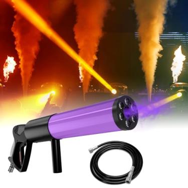 Imagem de Kiinsehtoq Jato De Co2 Portátil, Máquina Fumaça Canhão Com Luzes Led Rgb, Pistola Coluna Dióxido Carbono, Equipamento Efeitos Palco, Mangueira E Tubo Para Eventos/Casamentos/Shows/Festas/Clubes, Pac