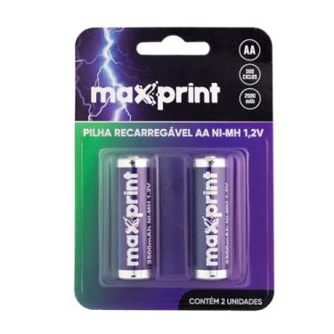 Imagem de Pilha Recarregavel Maxprint AA 1,2 - BT c/2