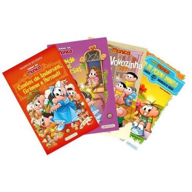 Imagem de Coleção Turma da Mônica 4 Livros Contos Clássicos e Aventuras Princesa