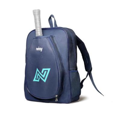 Imagem de Bolsa Mochila Beach Tenis Raquete Raqueteira Preta Rosa Netsy (AZUL)