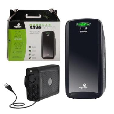 Imagem de No Break Ragtech 600va Entrada 127v/220v Saída 115v Preto