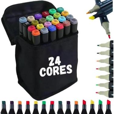 Imagem de Canetas touch de colorir - conjunto de 24 cores variadas - COLORING CA