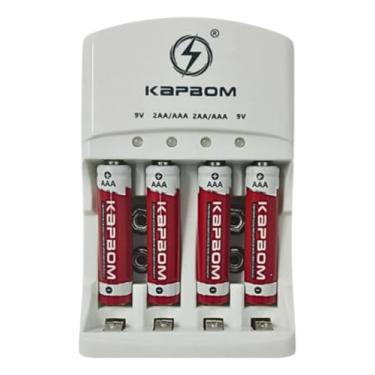 Imagem de Carregador De Pilhas Recarregáveis AA/AAA/9 v + 4 Pilhas AA 2500Mah