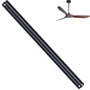Imagem de YVYAVGE Haste de extensão universal para ventilador de teto de 30 cm - Poste de suspensão de aço resistente, lança de ventilador de 2,5 cm de diâmetro para instalação de montagem embutida de perfil
