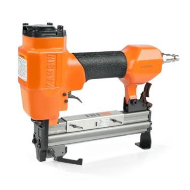 Imagem de KAMSIN V1015 Pregador pneumático em V para moldura, serve para pregos V de 7 a 15 mm, marceneiro movido a ar de calibre 30 para moldura de fotos
