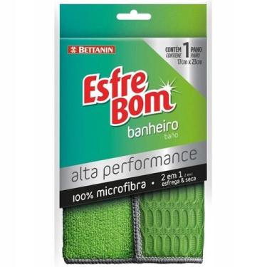 Imagem de Pano para Banheiro Microfibra ALTA Performance Esfrebom Verde