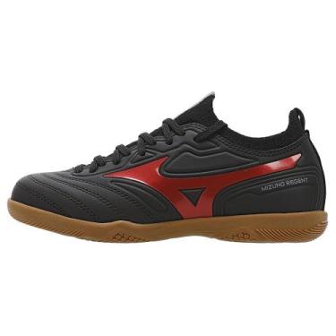 Imagem de Chuteira Futsal Mizuno Regent IN Junior, Preto, 32