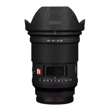 Imagem de AF 16 1.8 Anti-Scratch Camera Lens Sticker Coat Wrap Protective Film Skin Cover para Viltrox AF 16 mm F1.8 adequado para Sony Mount (Circuit Black)