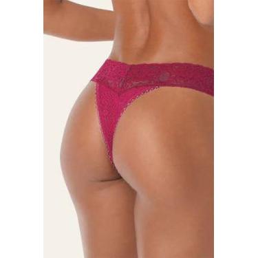Imagem de Calcinha Fio Dental Buquê DeMillus 51190, Framboesa, B