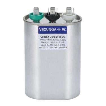 Imagem de Capacitor AC VEXUNGA CBB65 35+5uF 370/440/450VAC para unidade AC