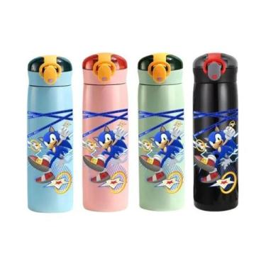 Imagem de Copo Infantil De Aço Inoxidável Isolado Com Canudo De 460ml, Garrafa P