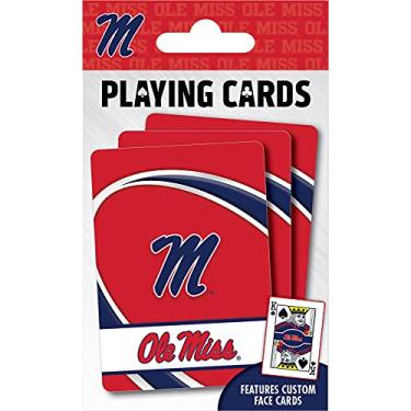 Imagem de MasterPieces Jogos para a família - NCAA Ole Miss Rebels Baralho de cartas - Baralho de cartas oficialmente licenciado para adultos, crianças e família