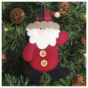 Imagem de Kit 6 Enfeites árvore De Natal Pendente Papai Noel 14,5cm - Gici Chris