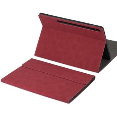 Imagem de Capa inteligente para Galaxy Tab S10 Lite / S10 FE 2025/ S9 FE 27.7 cm / S9 27.9 cm com suporte para caneta S, capa flip à prova de choque, vinho