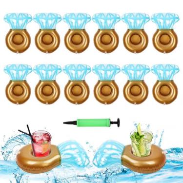 Imagem de Suporte de bebida inflável ROSUN Ring, pacote com 12 unidades para fes