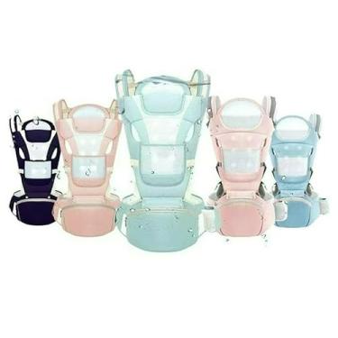 Imagem de Canguru Para 0-3 Anos Ergonômico 3 Em 1 Estilo Canguru Frontal Infantil Hipseat (Cor aleatória)