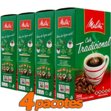Imagem de Café Em Pó Melitta 04 Pacotes De 500g Cada Total 2kg - Melita