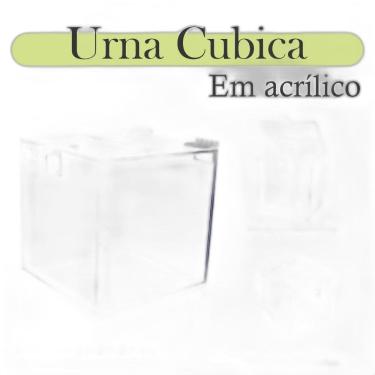 Imagem de Urna Acrílico Sorteio Caixa Sugestões Cubo 20 Cm X 20 Cm