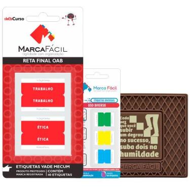 Imagem de Kit Vade Mecum Reta Final e Questões OAB MeuCurso - Marca Fácil