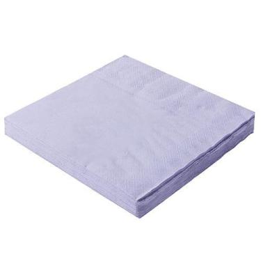 Imagem de 20 Guardanapos de Papel Lilás Liso 33x33 cm Folha Dupla Silver Festa  