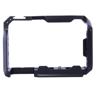 Imagem de Gaiola de câmera compatível com Sony ZV-E10II, suporte de câmera com placa de liberação rápida Arca-Swiss, estabilizador de equipamento DSLR de liga de alumínio com sapata fria, furos de parafuso de