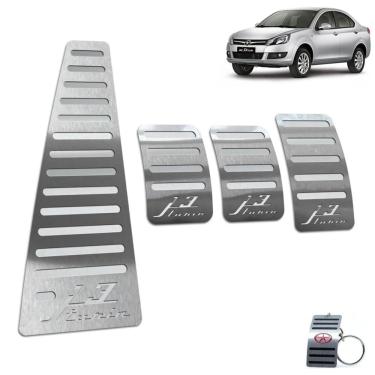 Imagem de Descanso Pedaleira Aço Inox Jac J3 Turin 2011 A 2015 Prata