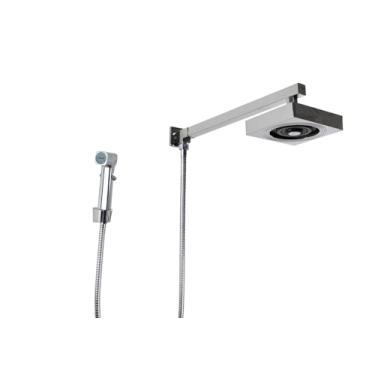 Imagem de Ducha Autolimpante em ABS Cromado com Desviador e Chuveirinho (671)