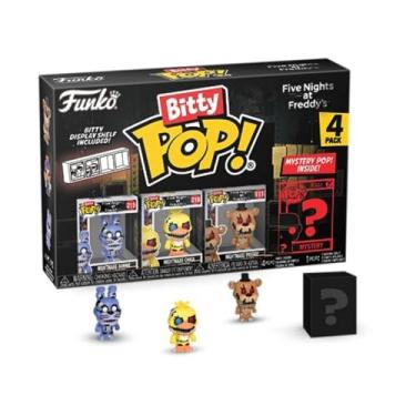Imagem de Funko Bitty Pop! Games Five Nights At Freddy's Nightmare Bonnie, Nightmare Chica, Nightmare Freddy + Surpresa 4 Pack Series 4