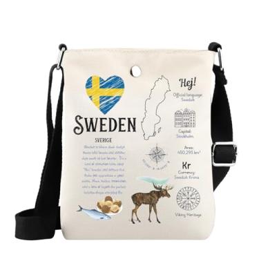Imagem de WSNANG Bolsa de maquiagem para viagem da Suécia para presente de férias na Suécia, bolsa de cosméticos com orgulho da Suécia, presente de lembrança para amantes da Suécia, Suécia Mb, tamanho �nico