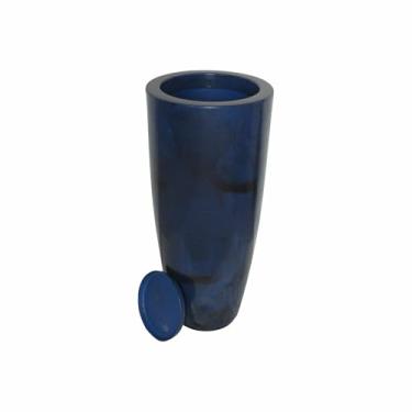 Imagem de Vaso Decorativo Cone Grande Brilhante de Luxo, Estilo Moderno G (azul)