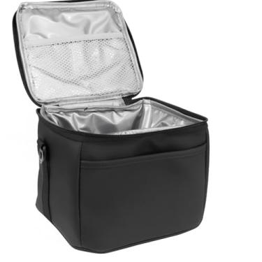 Imagem de Bolsa Térmica Fitness Impermeável Academia Lancheira Marmiteira Viagem Preta