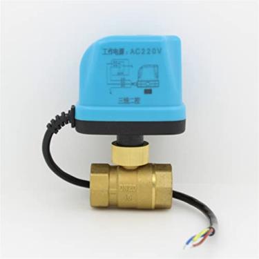 Imagem de Válvula esférica elétrica AC220V DC12V AC24V DC24V Válvula esférica motorizada com atuador elétrico DN15 DN20 DN25 DN32 DN40 1 peça (AC24V, DN20)