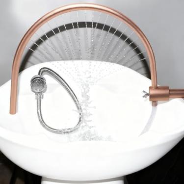 Imagem de Equipamento de cachoeira profissional Head Spa com pumb, acessório ajustável para xampu, 50,8 x 43,2 cm, dourado