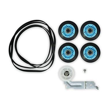 Imagem de EvertechPRO DC97-16782A-6PCKIT All-in-one Repair Maintenance Kit Includes 4pc of Drum Rollers DC93-00634A Idler Pulley and 6602-001655 Belt Replacement for Samsung Dryer 6602-001655 DC93-00634A EAP422